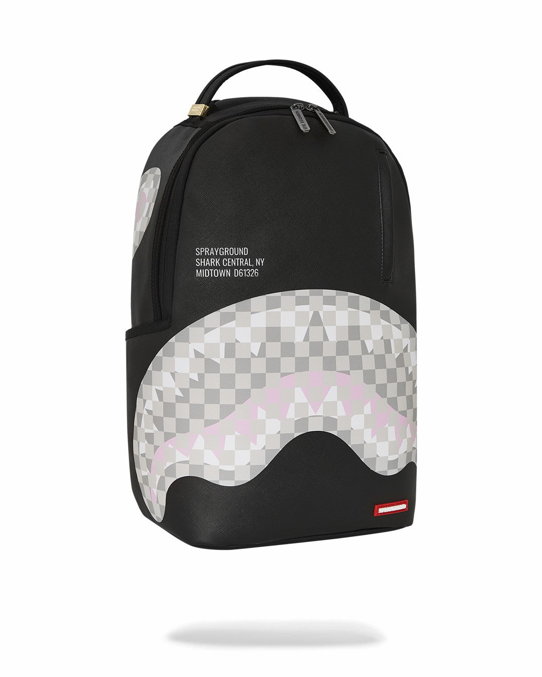 SHARK CENTRAL CREAM BLACK CHECK BACKPACK | Sprayground Discount
