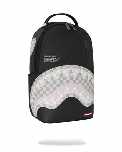 SHARK CENTRAL CREAM BLACK CHECK BACKPACK | Sprayground Discount