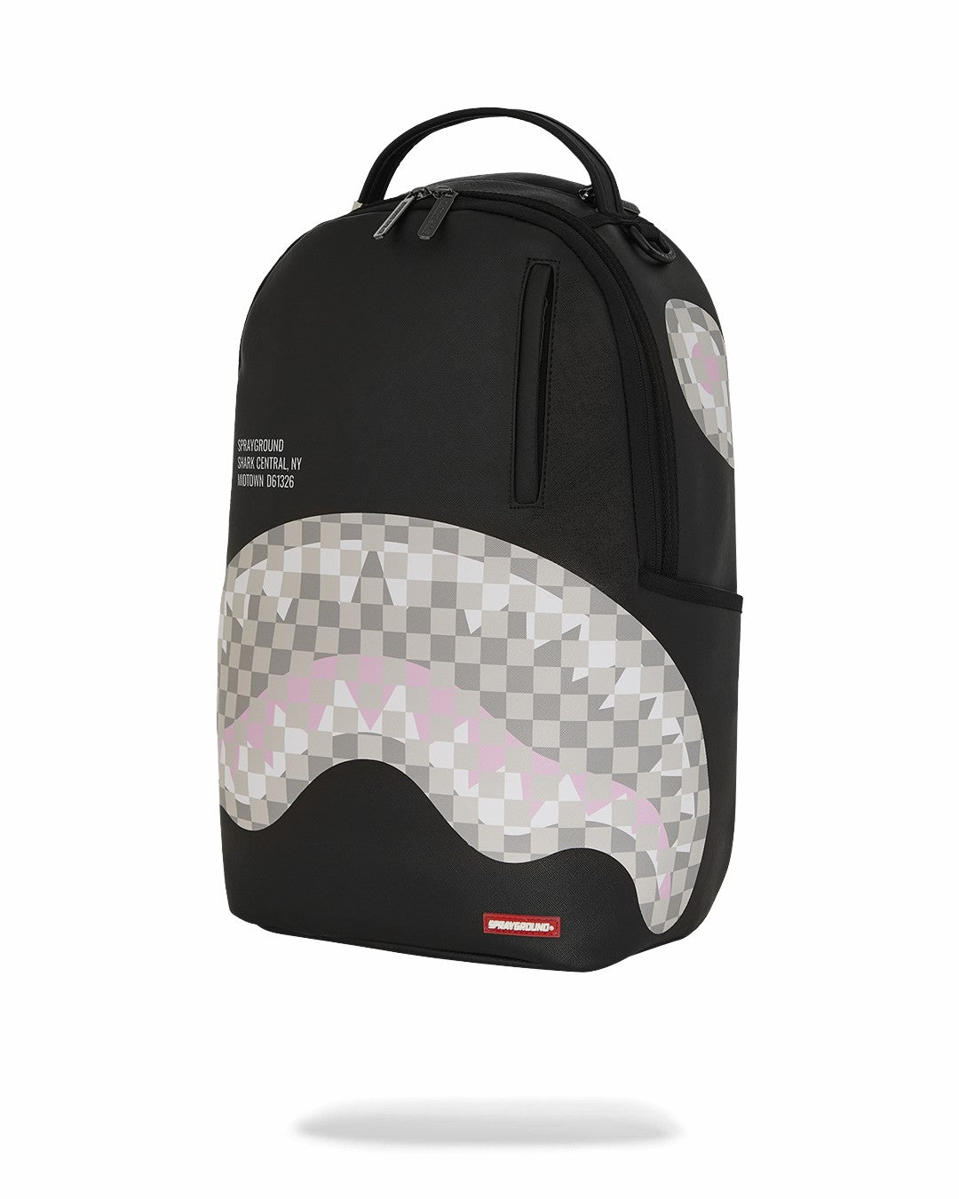 SHARK CENTRAL CREAM BLACK CHECK BACKPACK | Sprayground Discount
