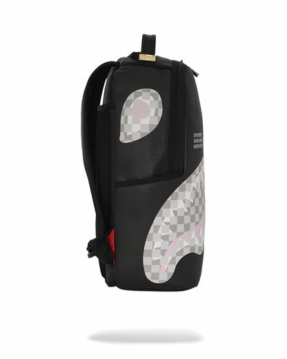 SHARK CENTRAL CREAM BLACK CHECK BACKPACK | Sprayground Discount