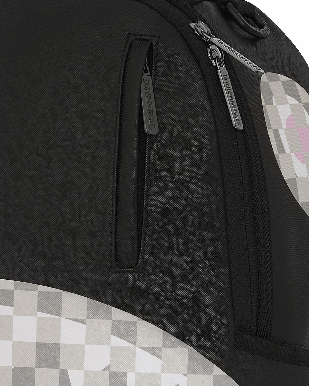 SHARK CENTRAL CREAM BLACK CHECK BACKPACK | Sprayground Discount
