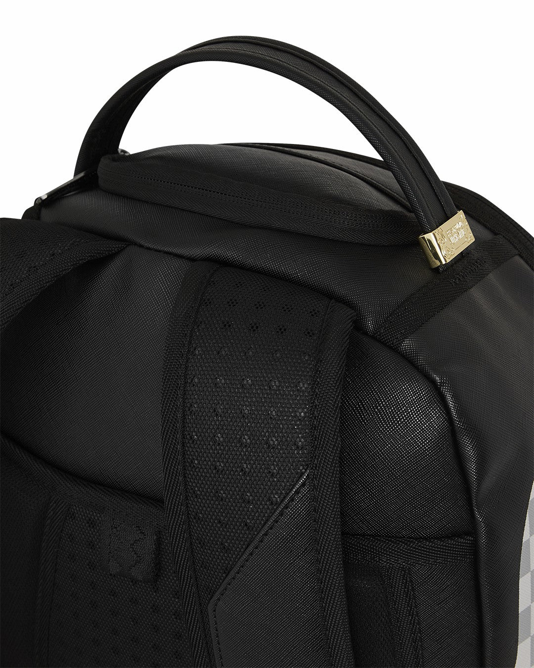 SHARK CENTRAL CREAM BLACK CHECK BACKPACK | Sprayground Discount