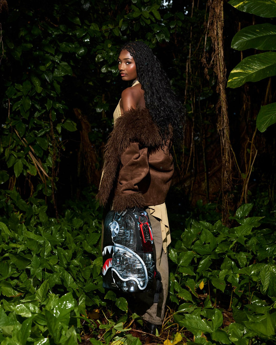 FOUNDATION LADY DEMERZEL ROBOTIC SHARK BACKPACK | Sprayground Near Me