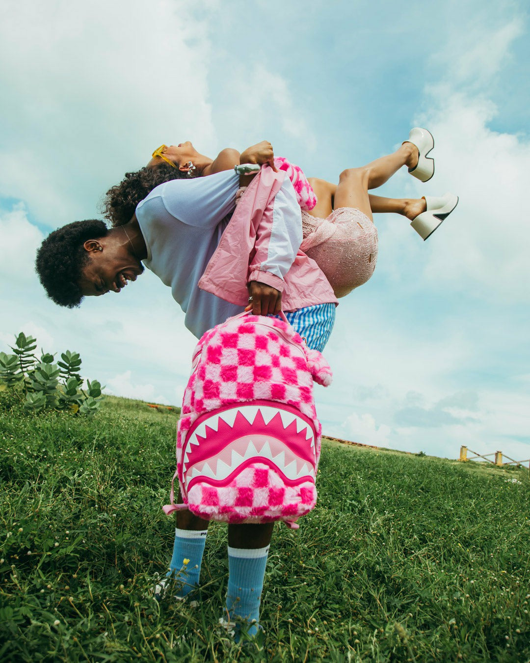 FURZILLA SHARK (PINK CHECK) BACKPACK | Sprayground Near Me
