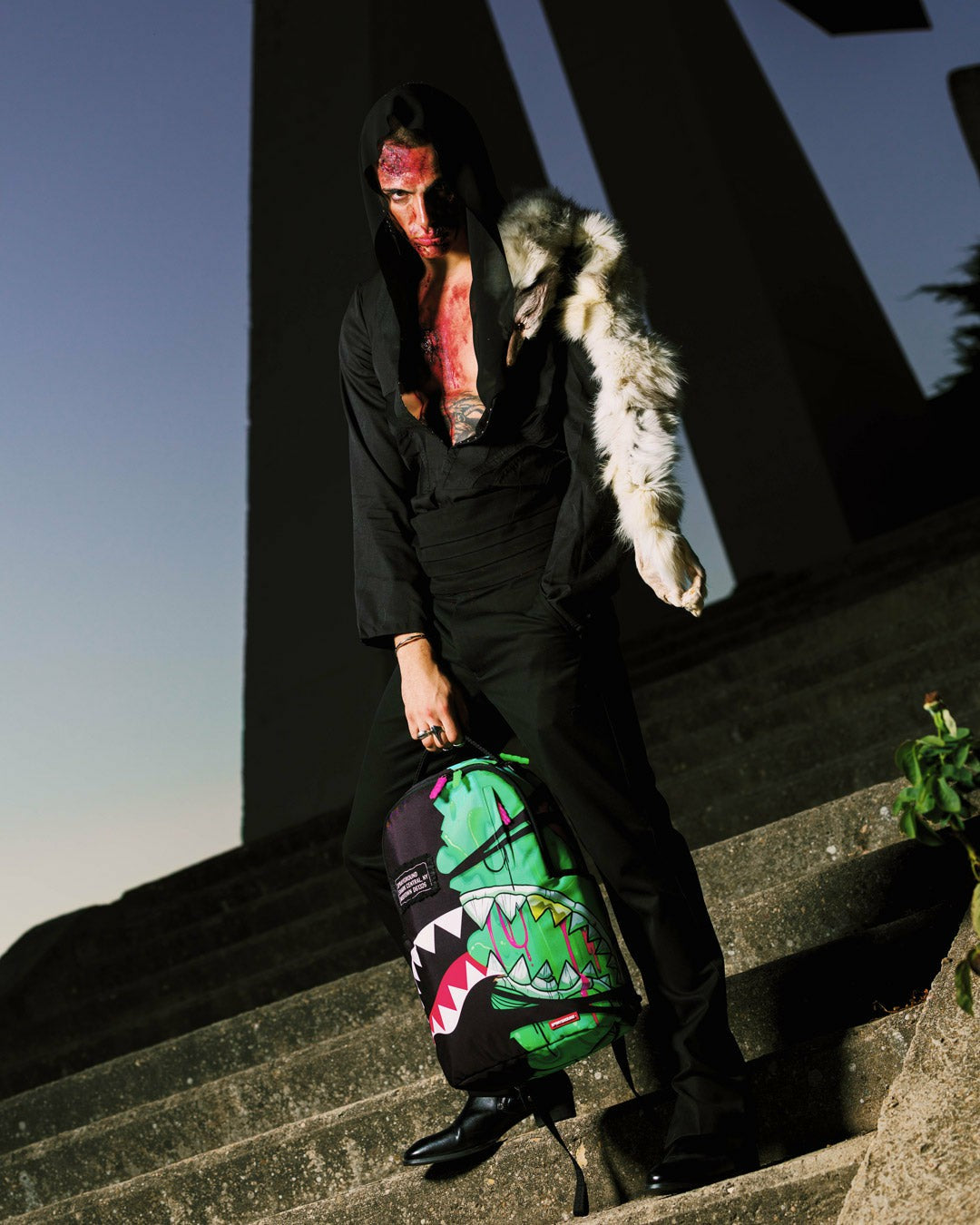 ZOMBIE OOZE SHARK CENTRAL BACKPACK | Sprayground for sale