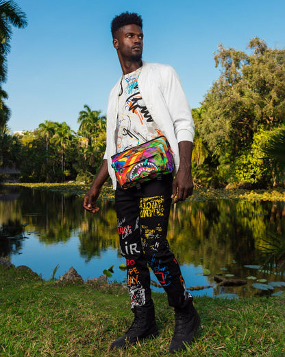 SHARKS IN PARIS CITY STREAKS CARGO CROSSBODY | Sprayground for sale