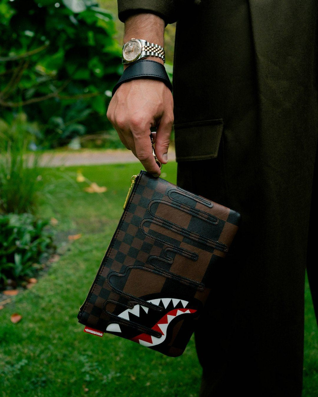 XTC SHARKS IN PARIS CROSSOVER CLUTCH | Sprayground for sale
