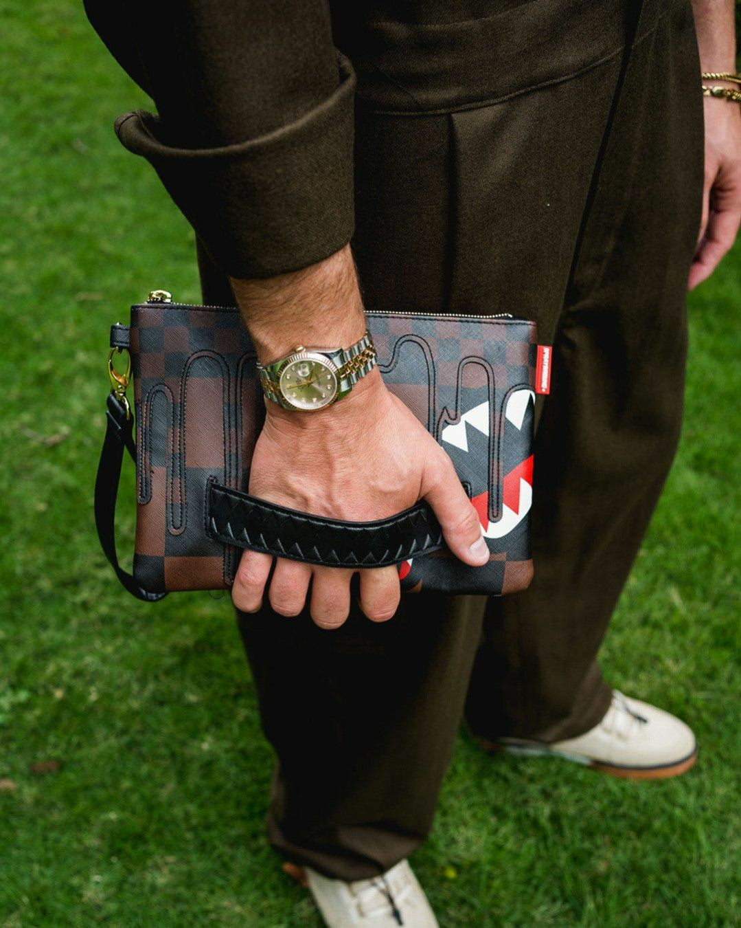 XTC SHARKS IN PARIS CROSSOVER CLUTCH | Sprayground for sale