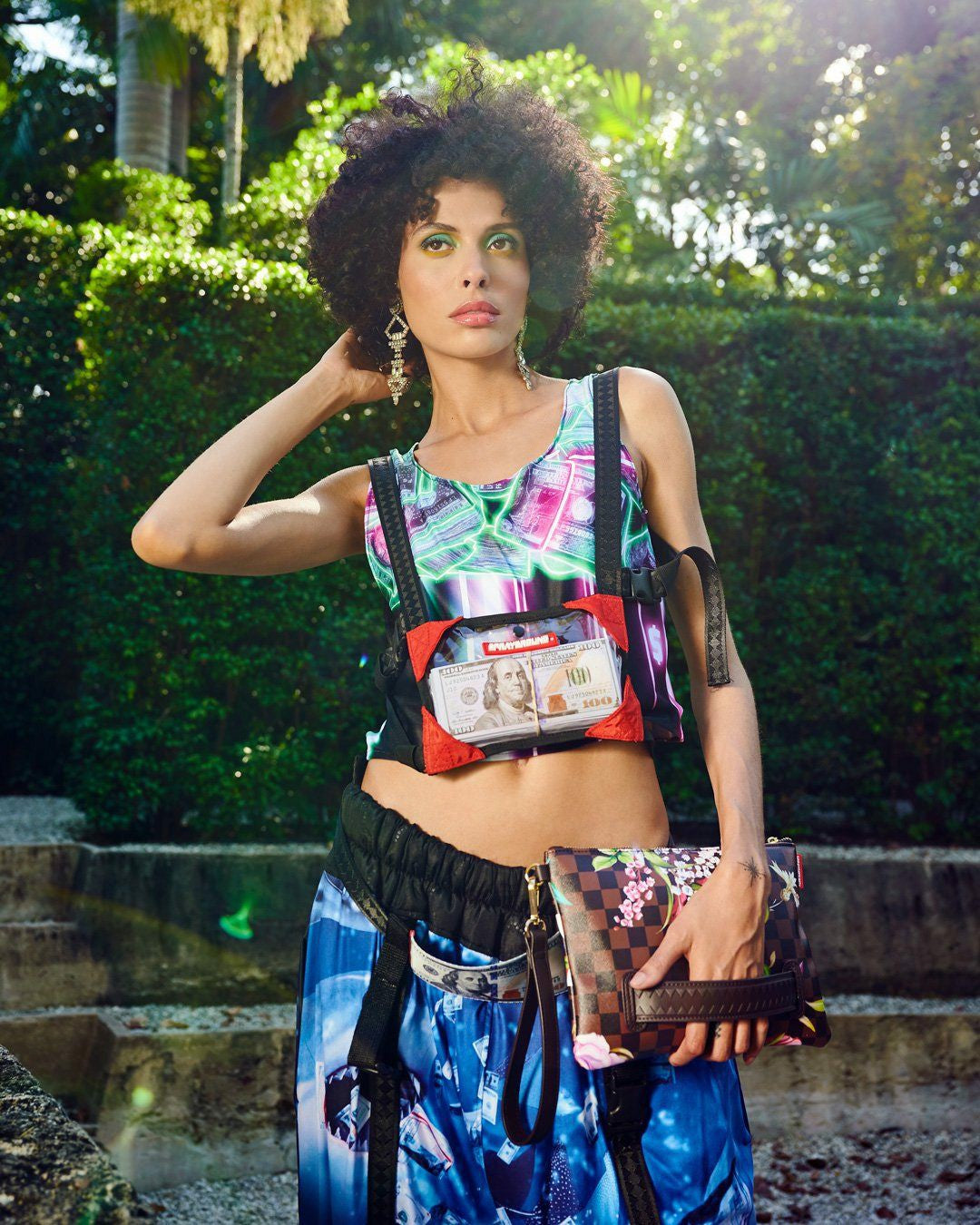 GARDEN OF SHARKS CROSSOVER CLUTCH | Sprayground Discount