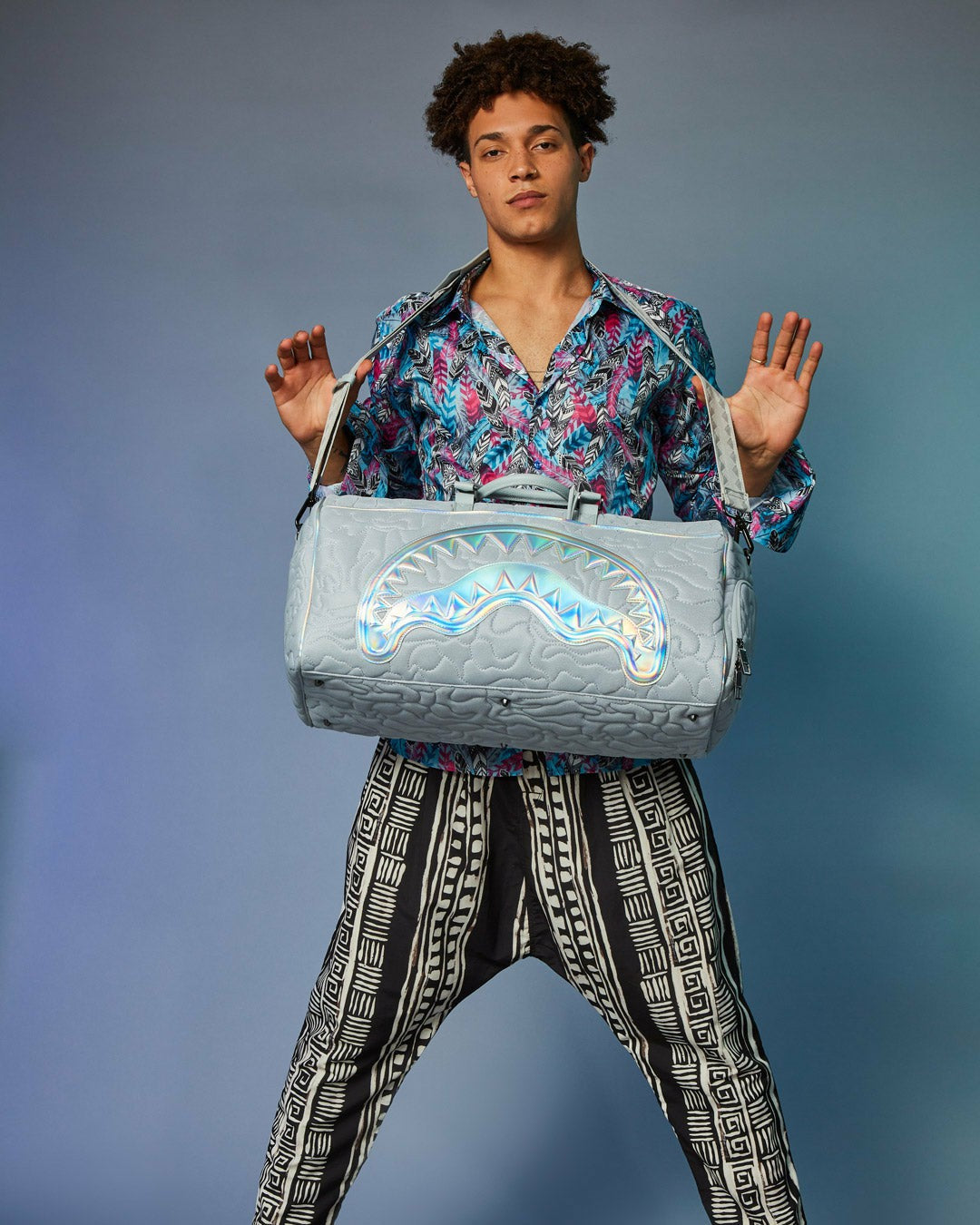 MIRASHAKU IRIDESCENT QUILT DUFFLE | Sprayground for sale