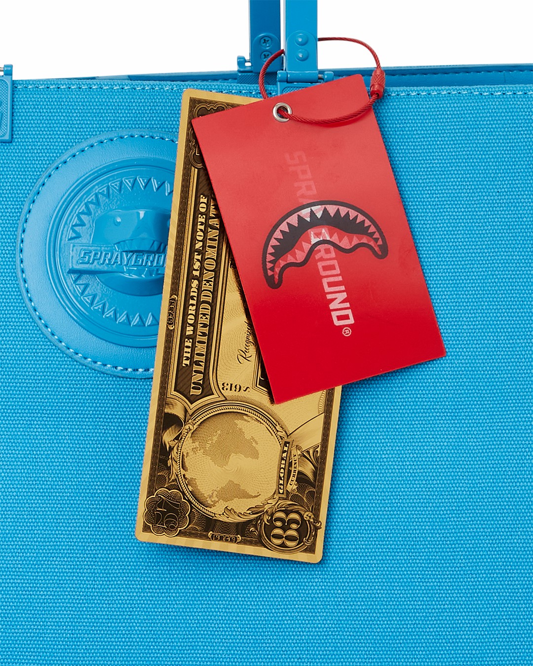 HEAVY METAL SHARK BLUE TORTUGA TOTE | Sprayground Discount
