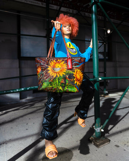 SUNFLOWER GRIN RON ENGLISH COLLAB TOTE | Sprayground Online