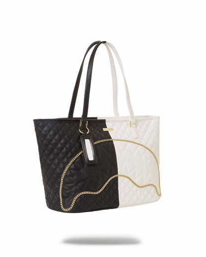 LEVELED UP SPLIT QUILT SHARK TOTE | Sprayground Near Me