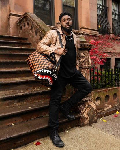 SHARKS IN PARIS VANQUISH DUFFLE | Sprayground for sale