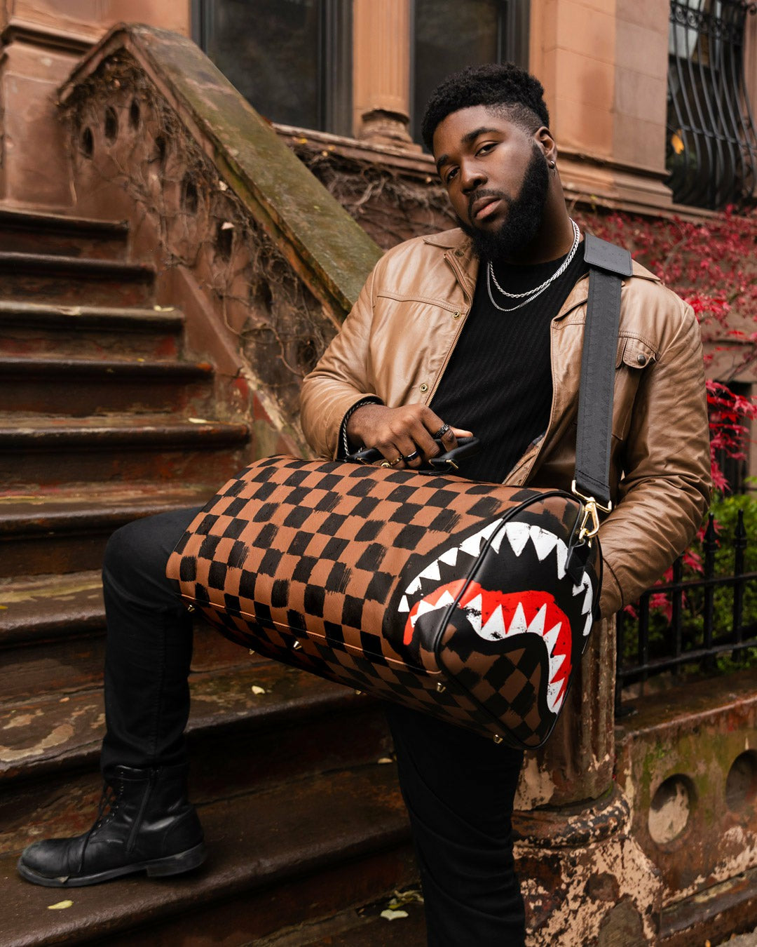 SHARKS IN PARIS VANQUISH DUFFLE | Sprayground for sale