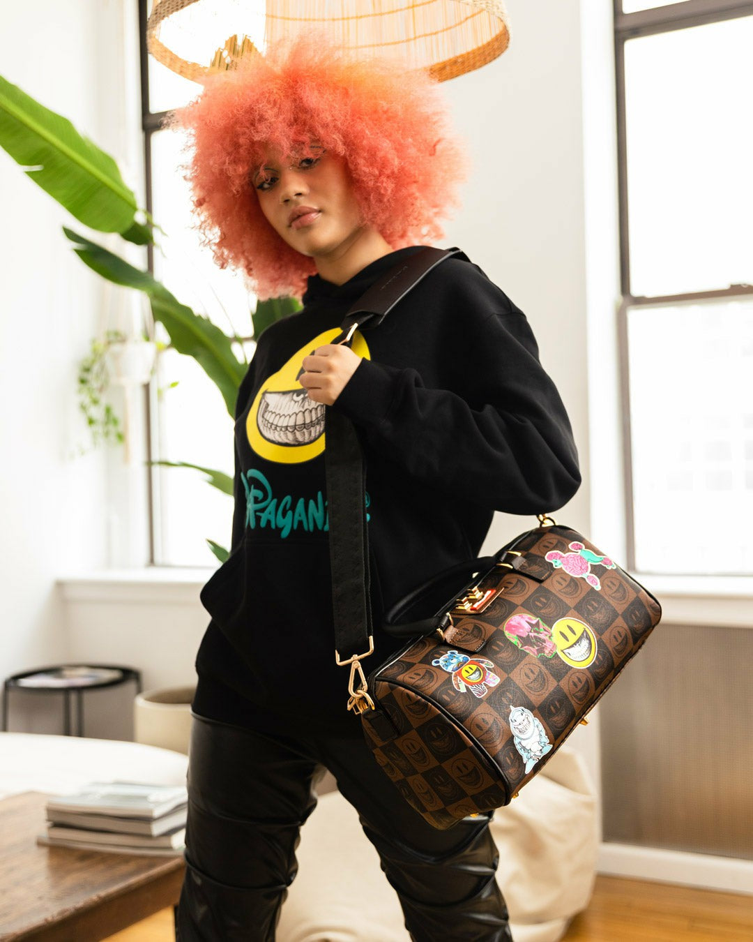 GLOBAL MOGUL POPAGANDA RON ENGLISH EDITION MINI DUFFLE | Sprayground Discount