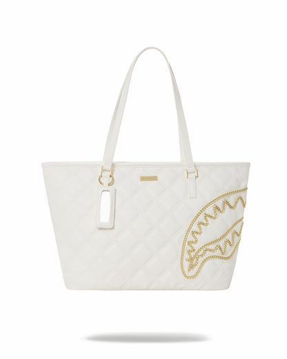 RIVIERA LE BLANC GOLD CHAIN SHARK TOTE | Sprayground Near Me