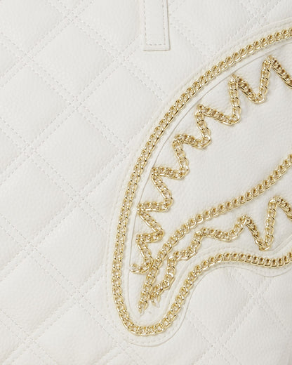 RIVIERA LE BLANC GOLD CHAIN SHARK TOTE | Sprayground Near Me