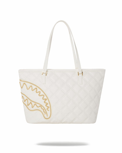 RIVIERA LE BLANC GOLD CHAIN SHARK TOTE | Sprayground Near Me
