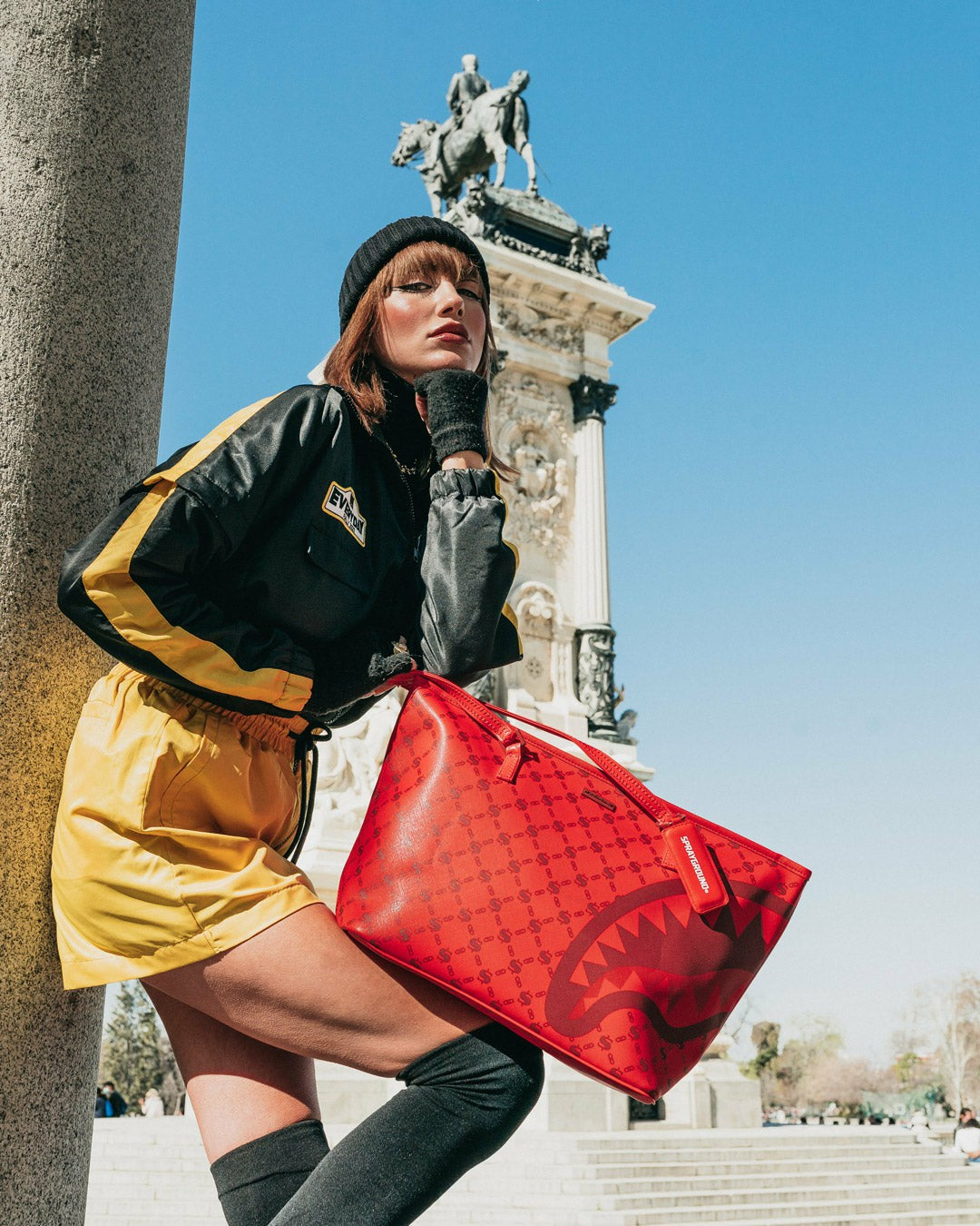MONEY PATTERN BRICK TOTE | Sprayground sale