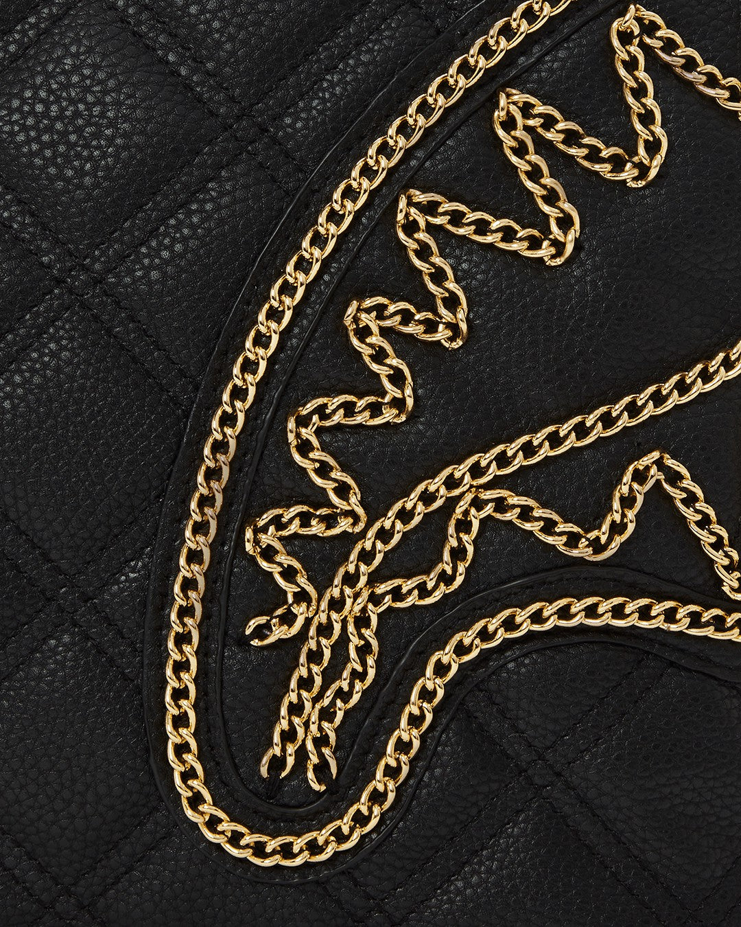 NOIR QUILT GOLD CHAIN SHARK TOTE | Sprayground US