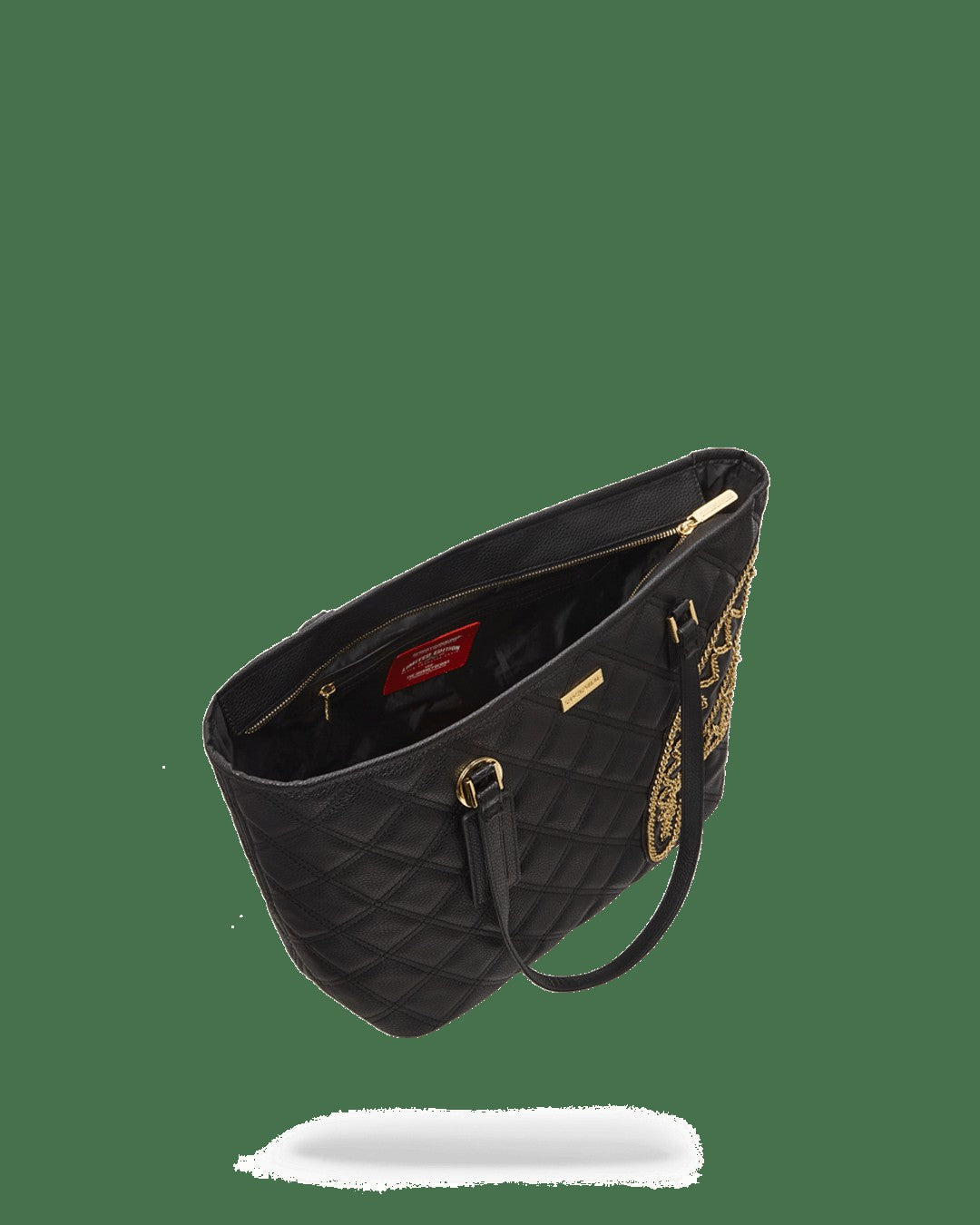 NOIR QUILT GOLD CHAIN SHARK TOTE | Sprayground US