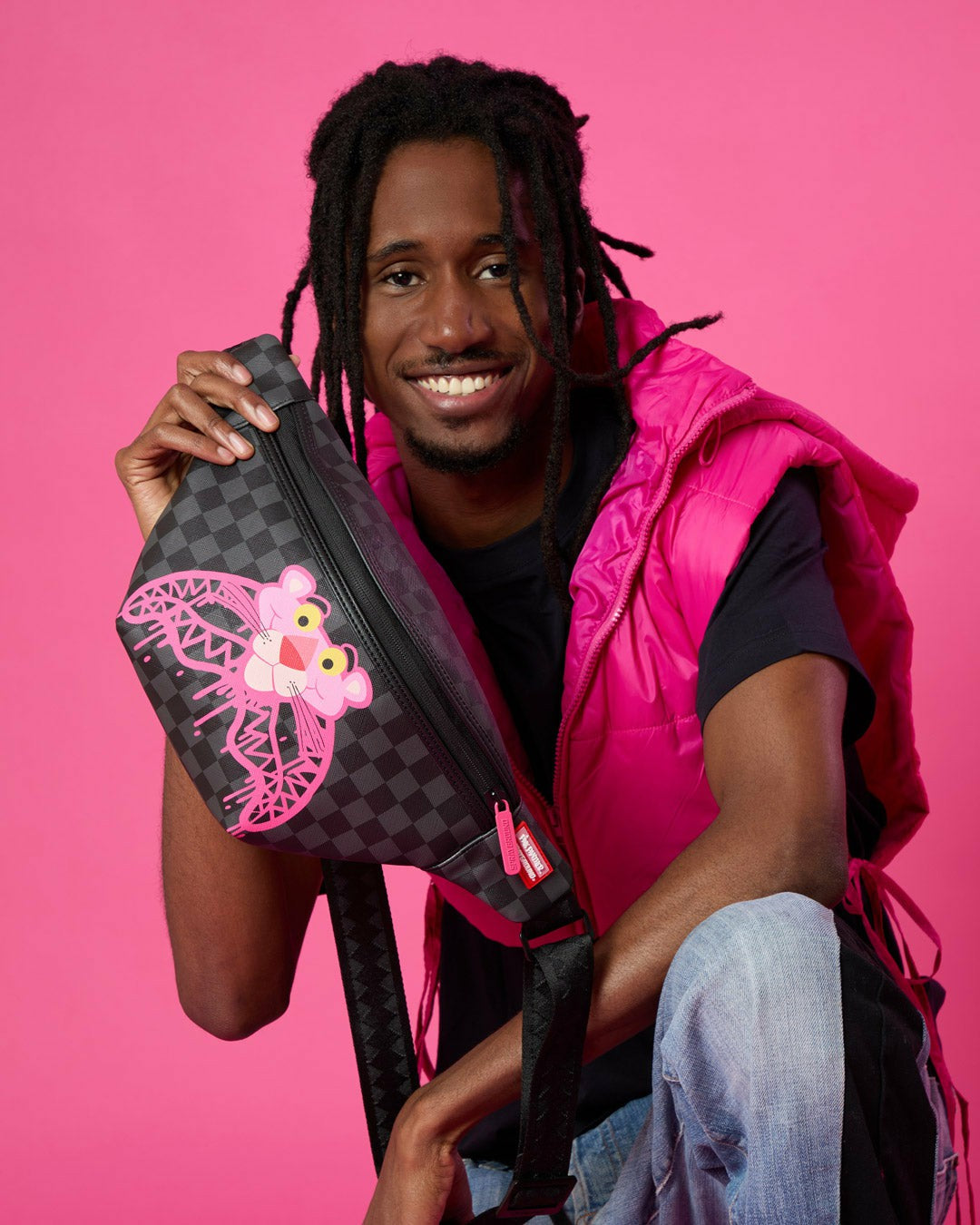 PINK PANTHER DIAMOND SHARK SAVVY CROSSBODY | Sprayground sale