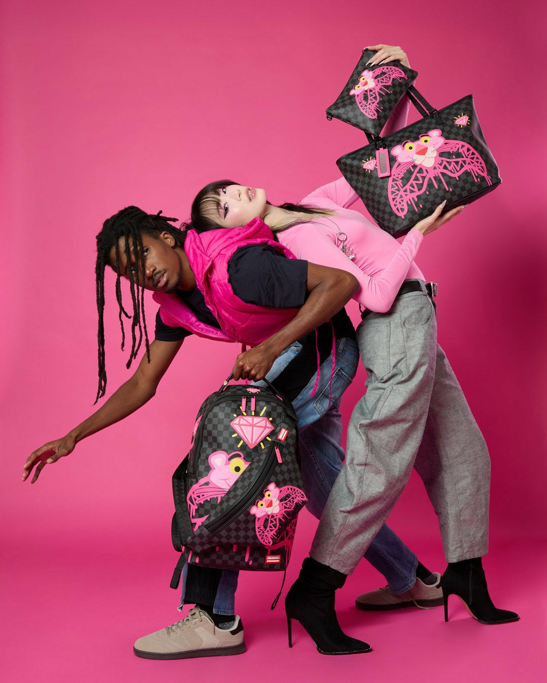 PINK PANTHER DIAMOND SHARK SAVVY CROSSBODY | Sprayground sale