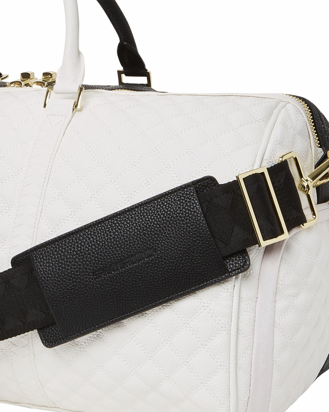 LEVELED UP SPLIT QUILT SHARK DUFFLE | Sprayground Clearance