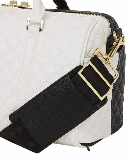 LEVELED UP SPLIT QUILT SHARK MINI DUFFLE | Sprayground Online