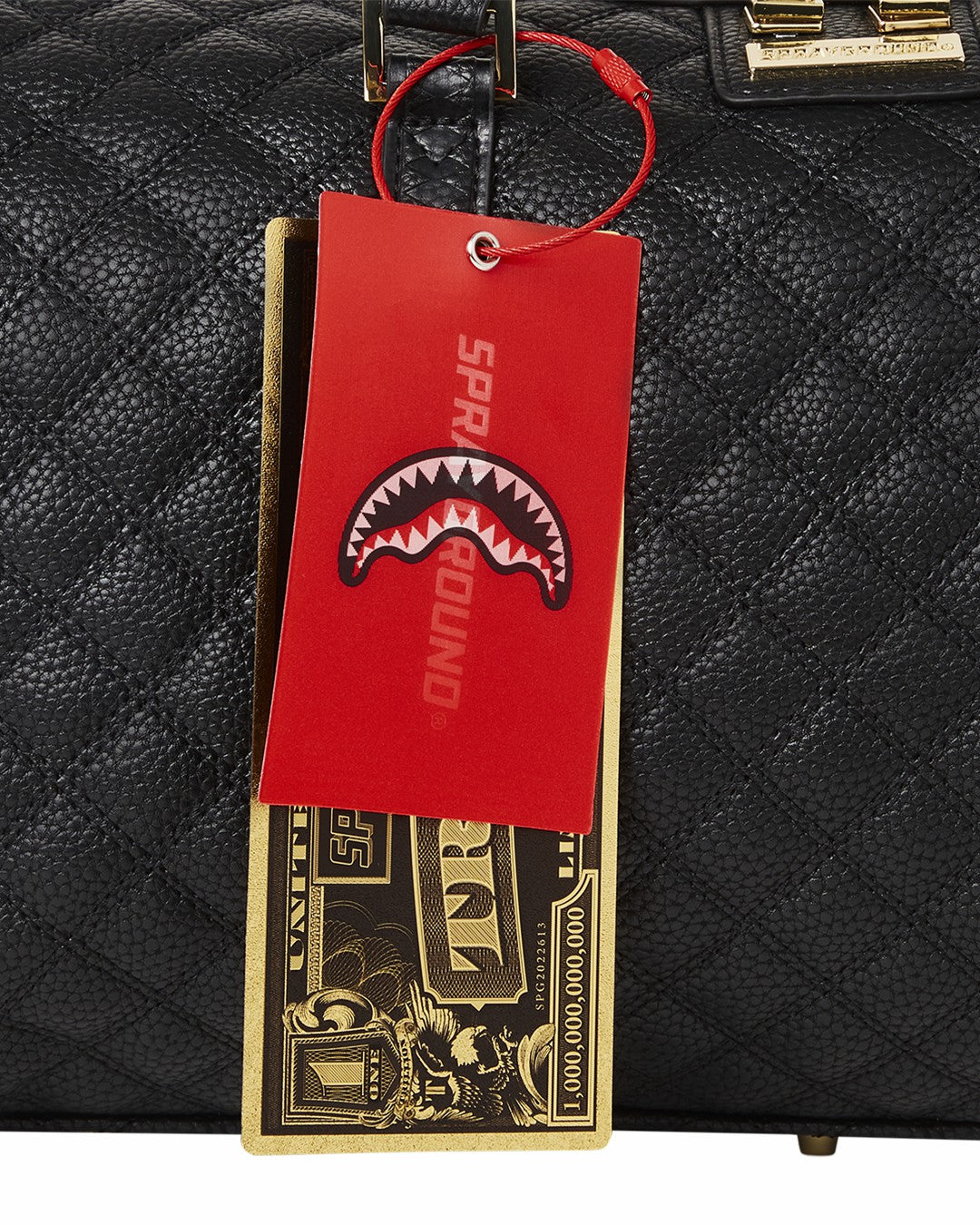 LEVELED UP SPLIT QUILT SHARK MINI DUFFLE | Sprayground Online