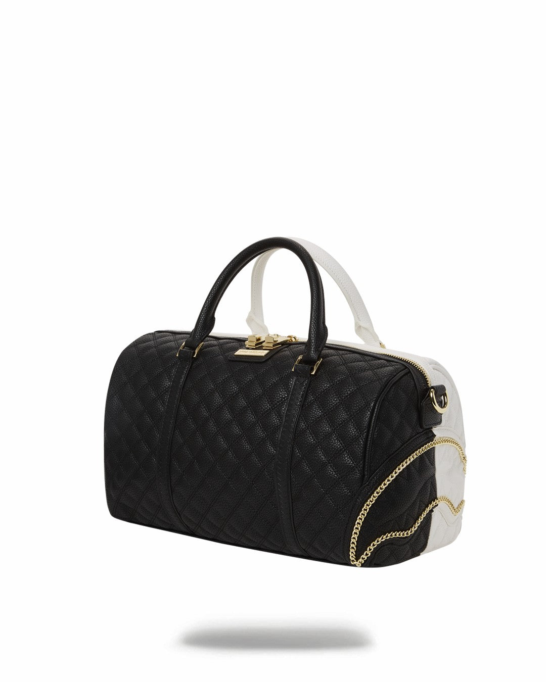 LEVELED UP SPLIT QUILT SHARK MINI DUFFLE | Sprayground Online