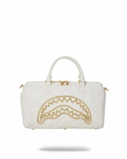 RIVIERA LE BLANC GOLD CHAIN SHARK MINI DUFFLE | Sprayground Clearance