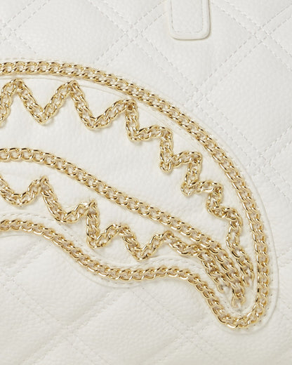 RIVIERA LE BLANC GOLD CHAIN SHARK MINI DUFFLE | Sprayground Clearance