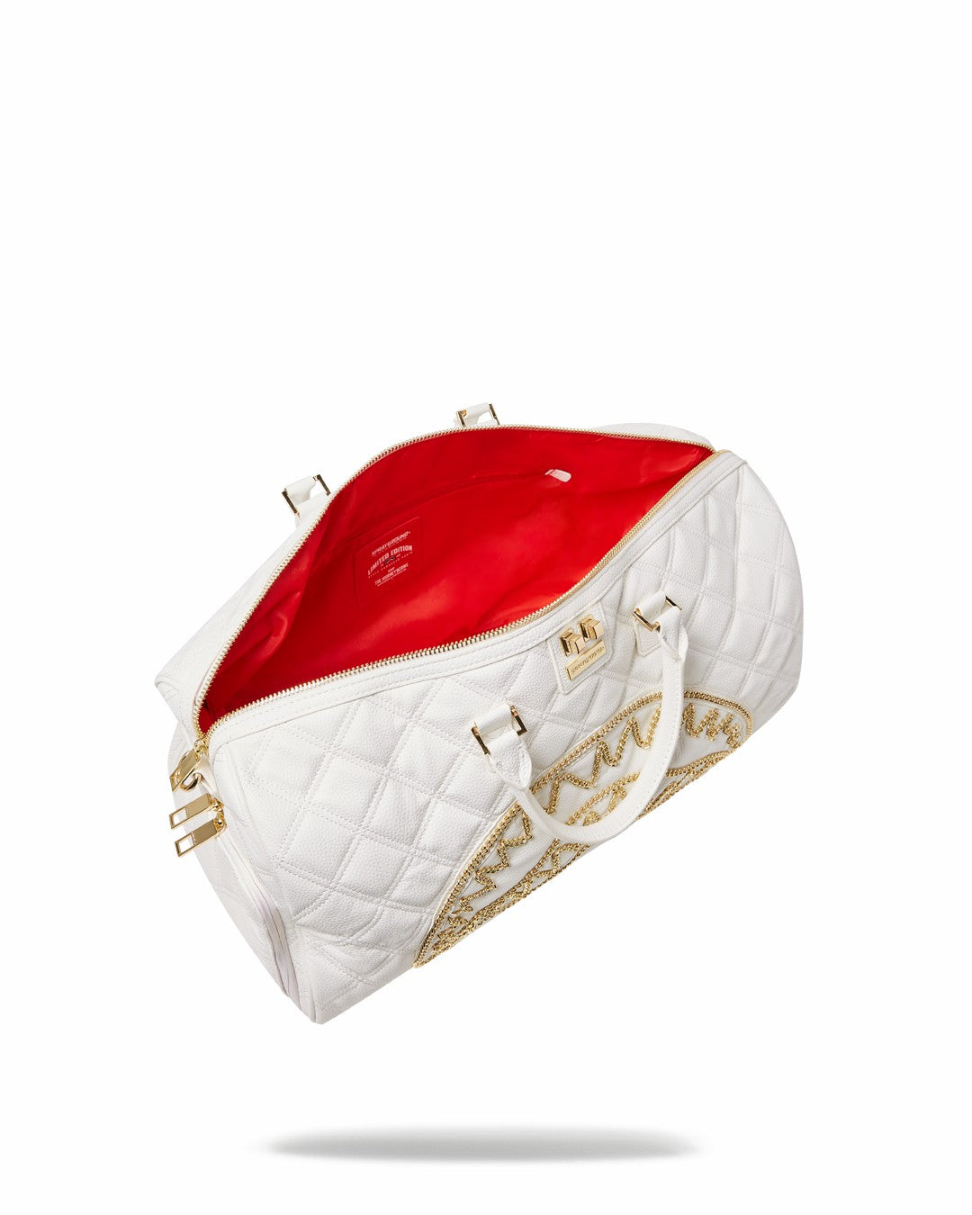 RIVIERA LE BLANC GOLD CHAIN SHARK DUFFLE | Sprayground Online