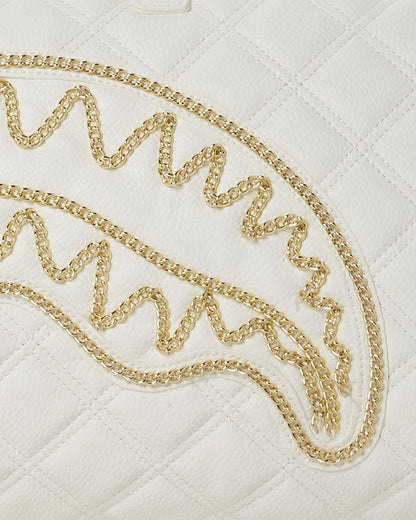 RIVIERA LE BLANC GOLD CHAIN SHARK DUFFLE | Sprayground Online