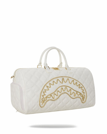 RIVIERA LE BLANC GOLD CHAIN SHARK DUFFLE | Sprayground Online