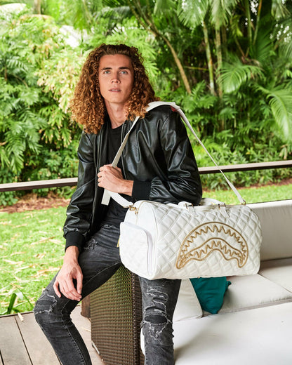 RIVIERA LE BLANC GOLD CHAIN SHARK DUFFLE | Sprayground Online