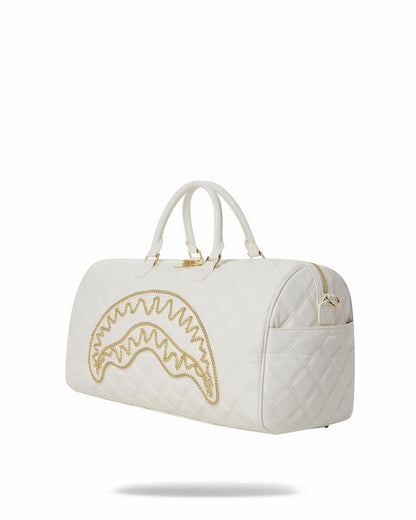 RIVIERA LE BLANC GOLD CHAIN SHARK DUFFLE | Sprayground Online