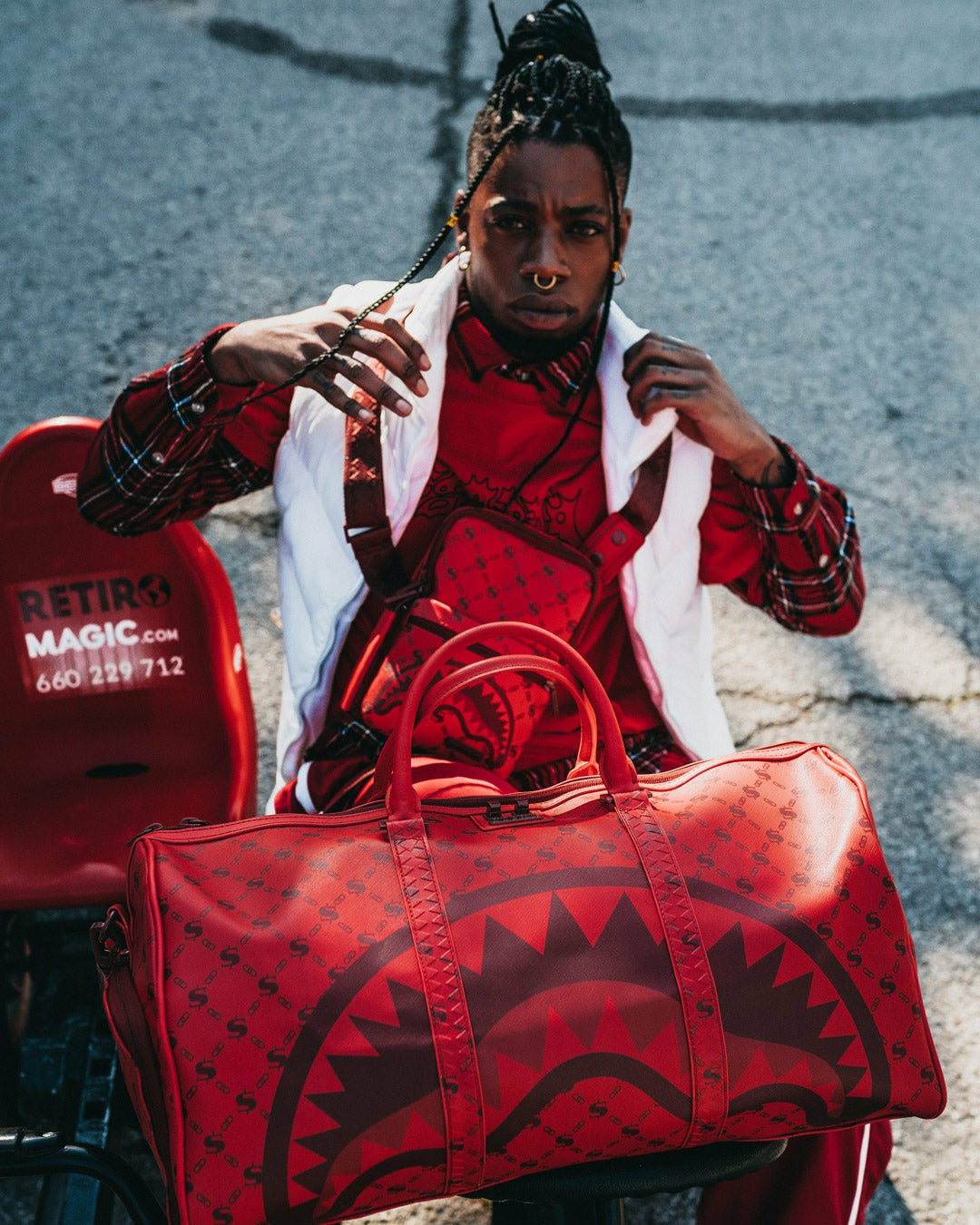 MONEY PATTERN BRICK DUFFLE | Sprayground Near Me