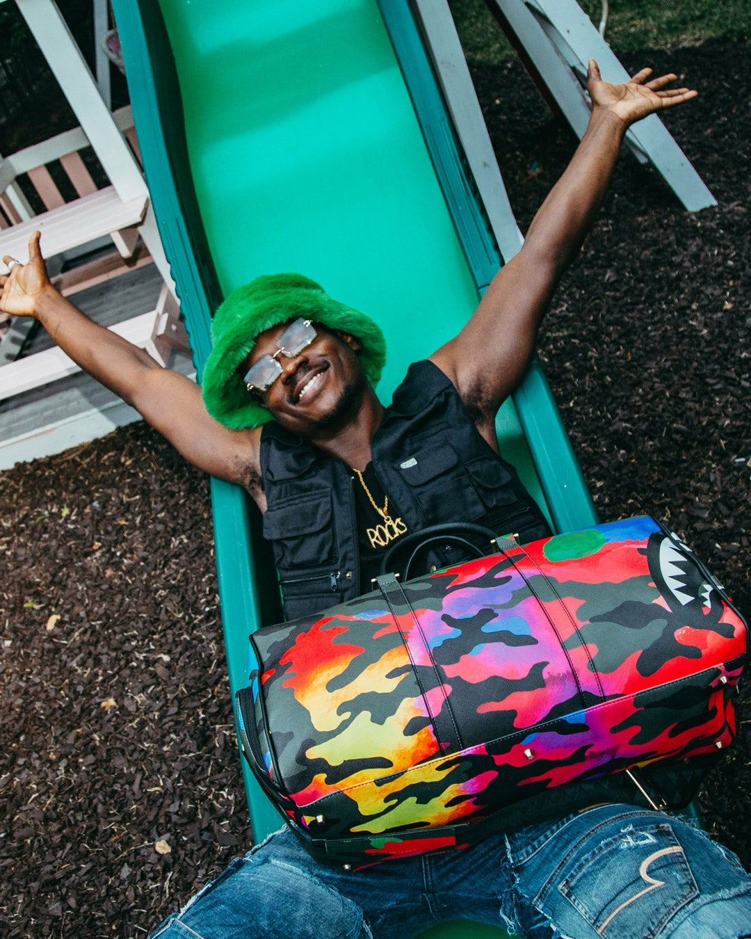 CAMOBURST EMPEROR DUFFLE | Sprayground Clearance