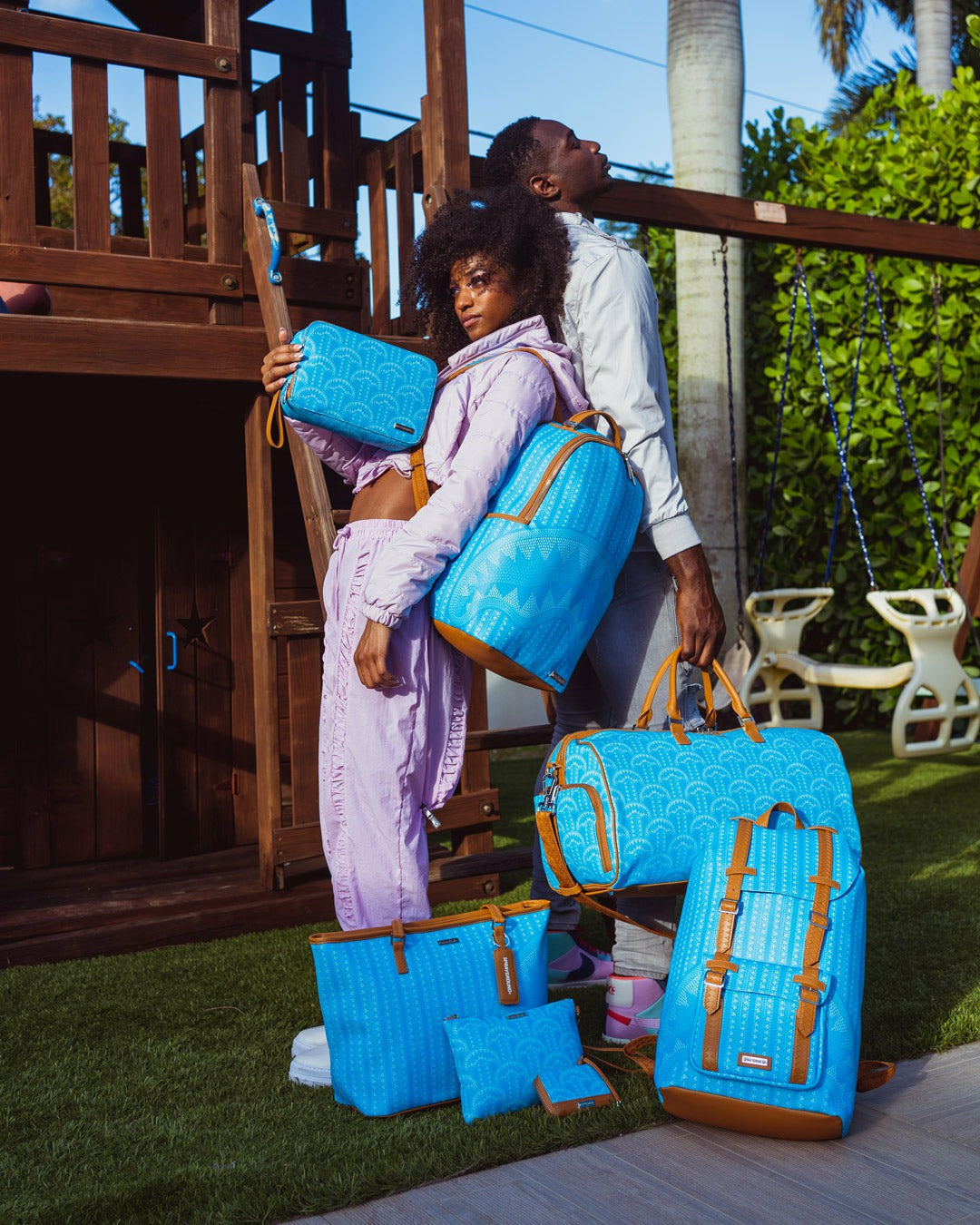 ILLUCHAINS TURQ DUFFLE | Sprayground US