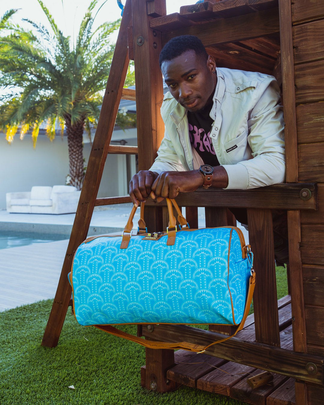 ILLUCHAINS TURQ DUFFLE | Sprayground US