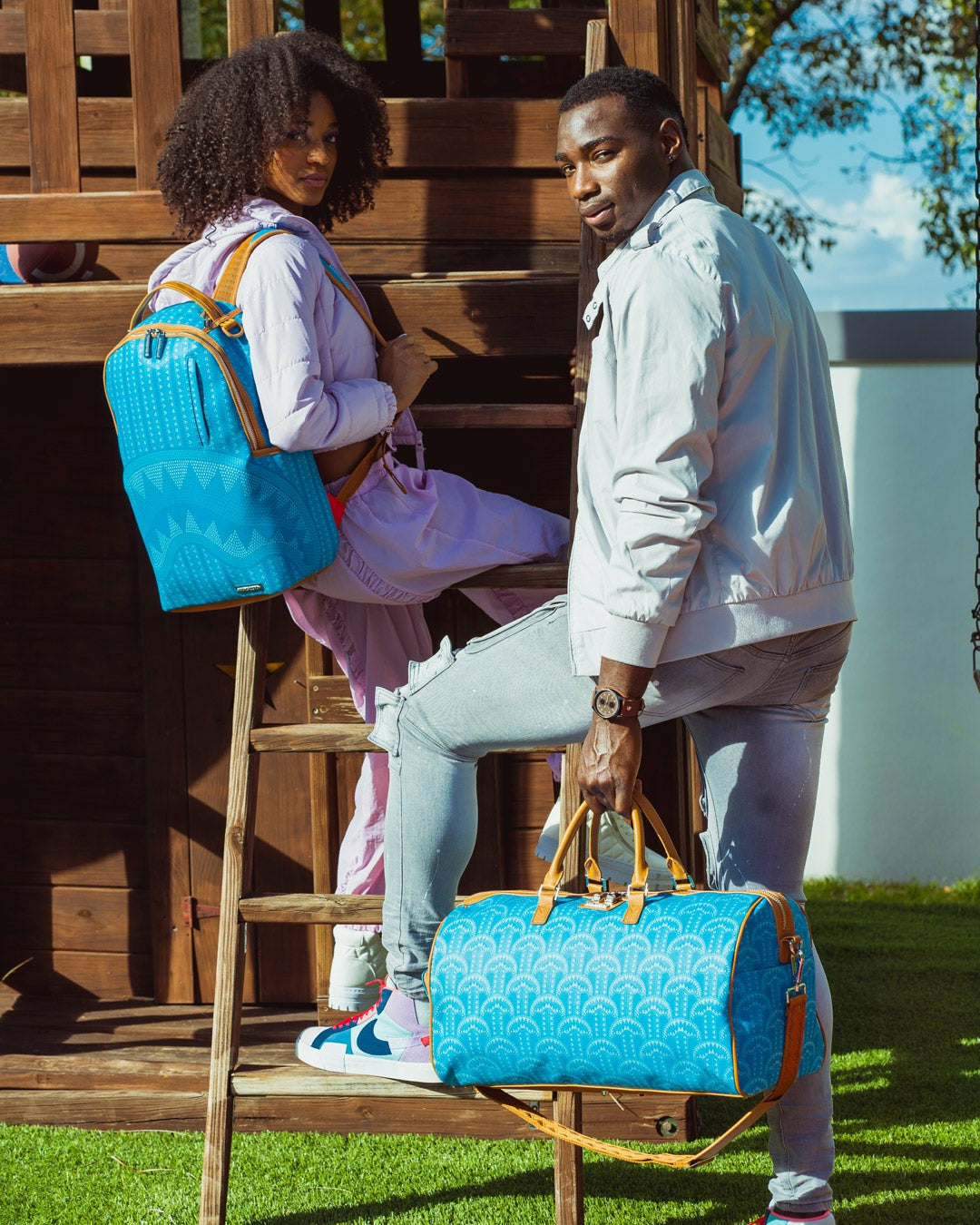 ILLUCHAINS TURQ DUFFLE | Sprayground US