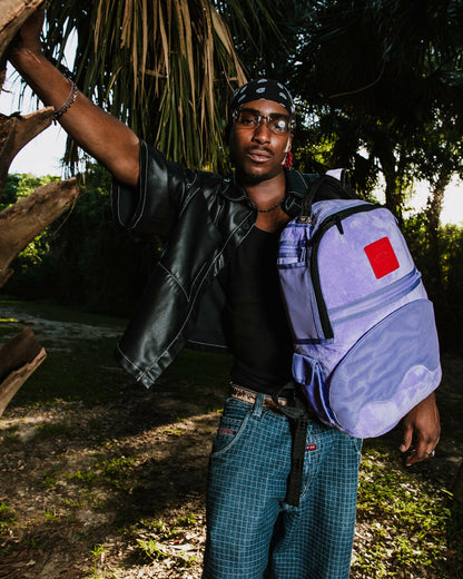 NOOO WAY!!! A REVERSIBLE BACKPACK - PURPLE VELOUR TO OG SHARKS IN PARI | Sprayground US