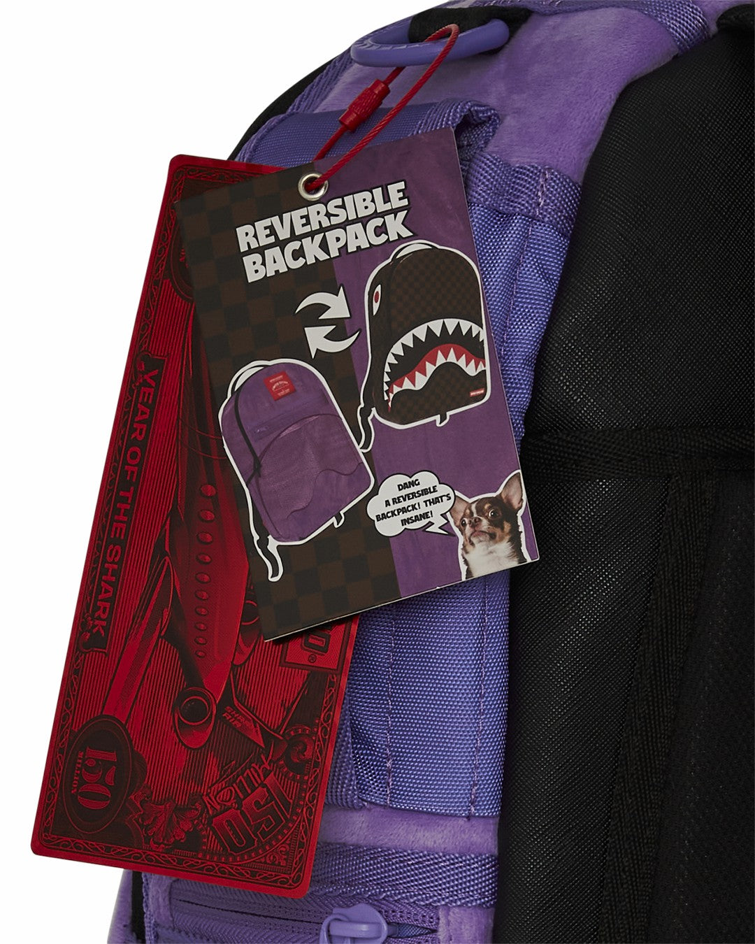 NOOO WAY!!! A REVERSIBLE BACKPACK - PURPLE VELOUR TO OG SHARKS IN PARI | Sprayground US