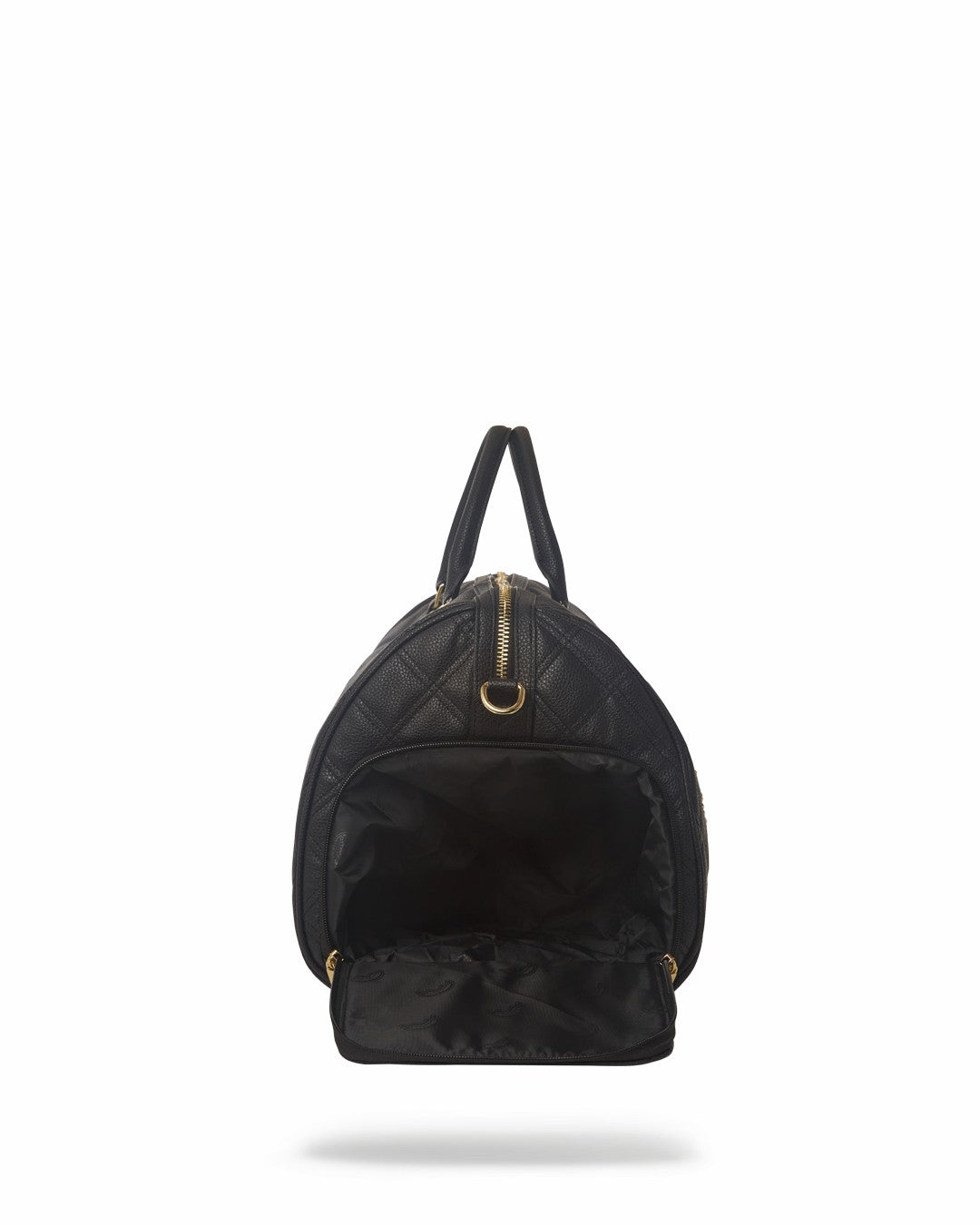 NOIR QUILT GOLD CHAIN SHARK DUFFLE | Sprayground Discount