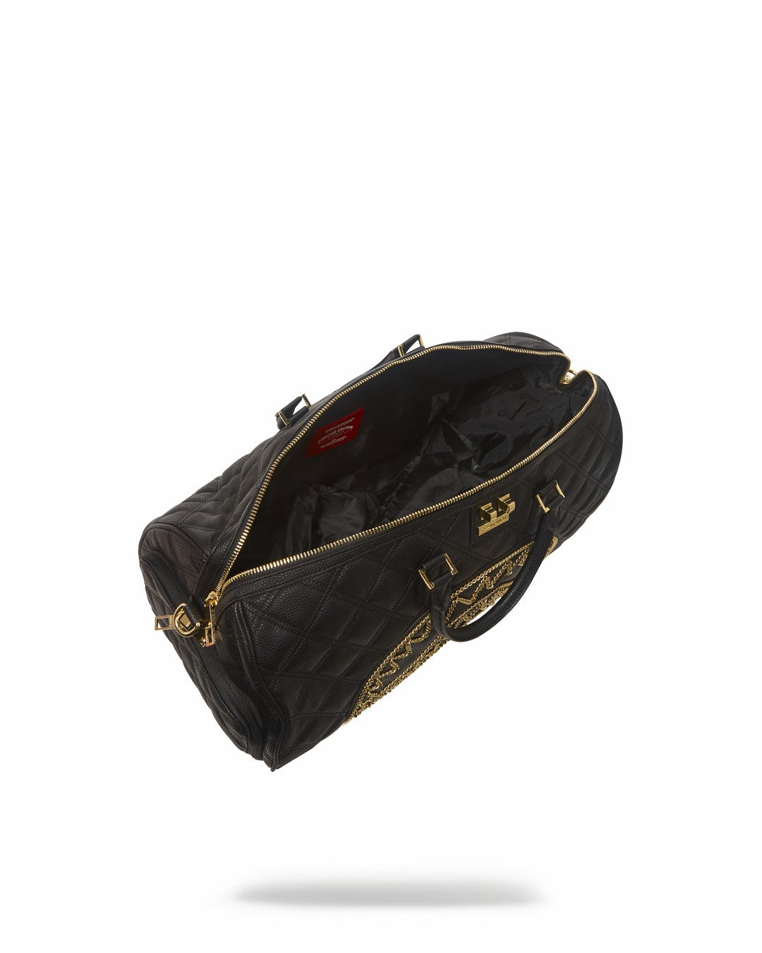 NOIR QUILT GOLD CHAIN SHARK DUFFLE | Sprayground Discount