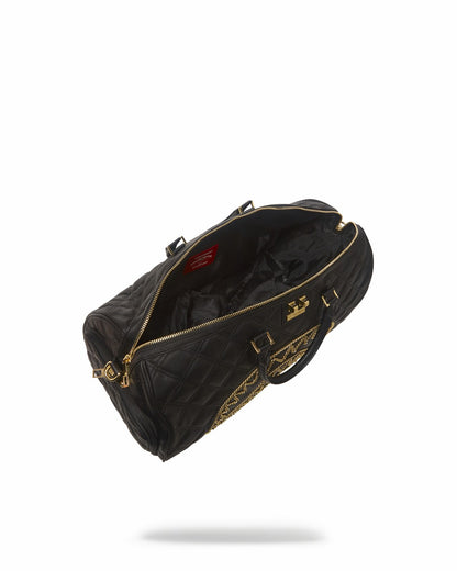 NOIR QUILT GOLD CHAIN SHARK DUFFLE | Sprayground Discount