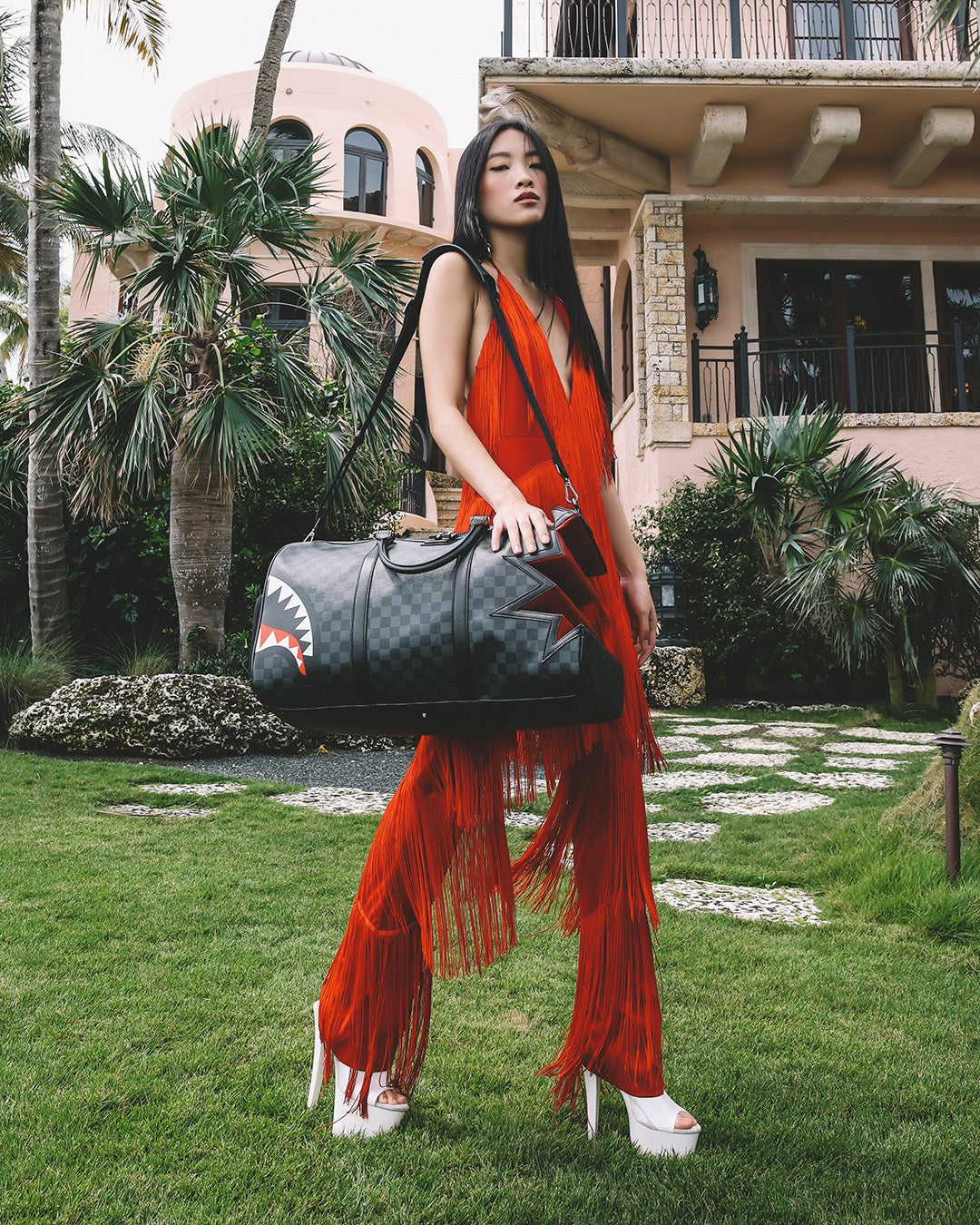 SHARK BITE SHARKS IN PARIS GRAY DUFFLE | Sprayground Online